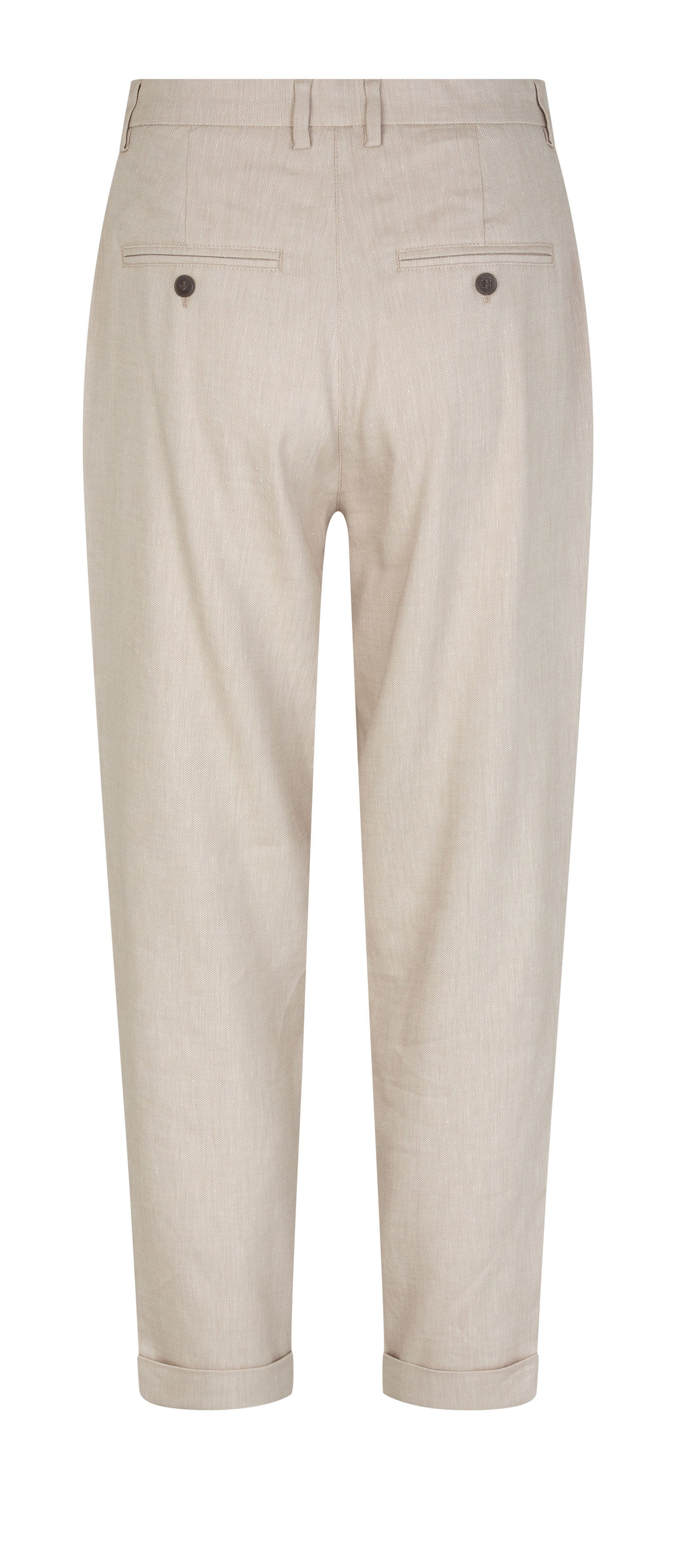 Emma Ankle hørbukser - Sand Linen